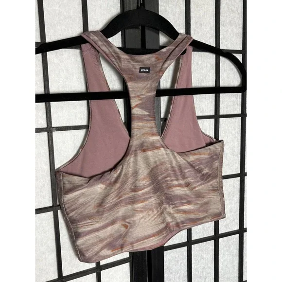 prAna Momento Crop Top Sporty Reversible Fair Trade Small‎ Yoga Workout Running - Picture 3 of 5